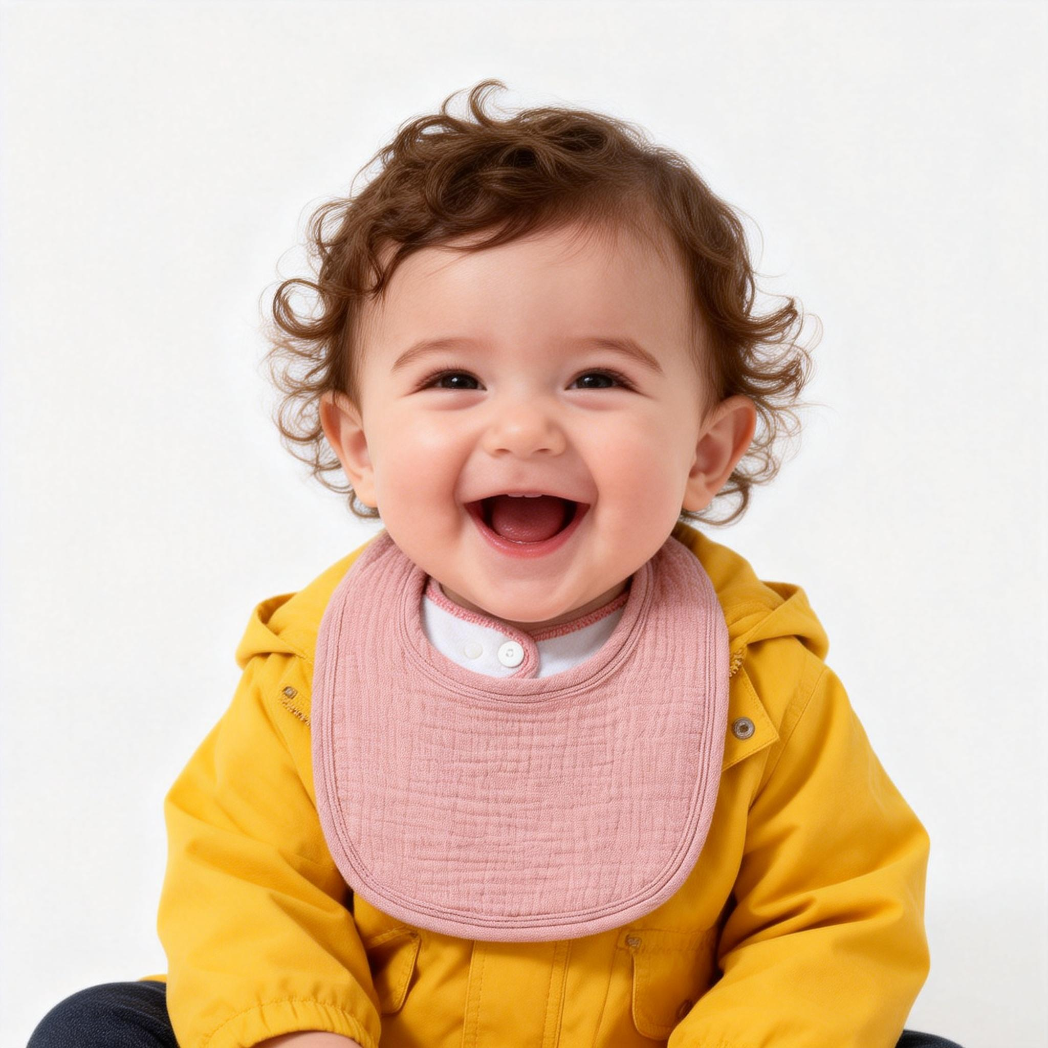 Üniseks Erkek ve Kız Bebekler İçin Pamuklu Muslin Bebek Önlükleri