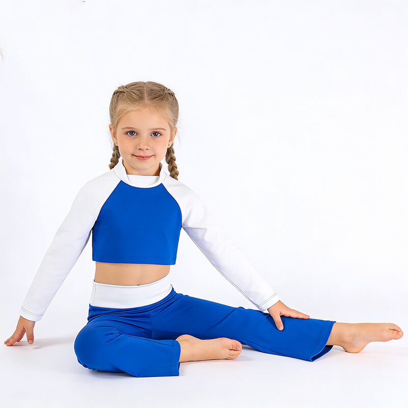 Özelleştirilmiş Logo, OEM ve ODM Uzun Kollu Kızlar Yoga Kıyafeti Seti