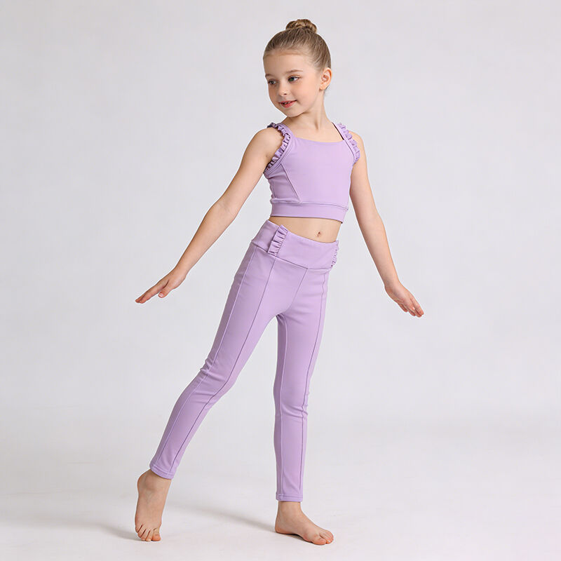 Kızlar İçin Yaz Aktif Giyim Seti, Çocuklar İçin Atletik Kolsuz Set