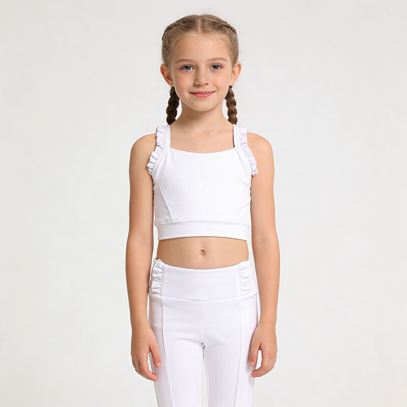 Kızlar İçin Yaz Aktif Giyim Seti, Çocuklar İçin Atletik Kolsuz Set