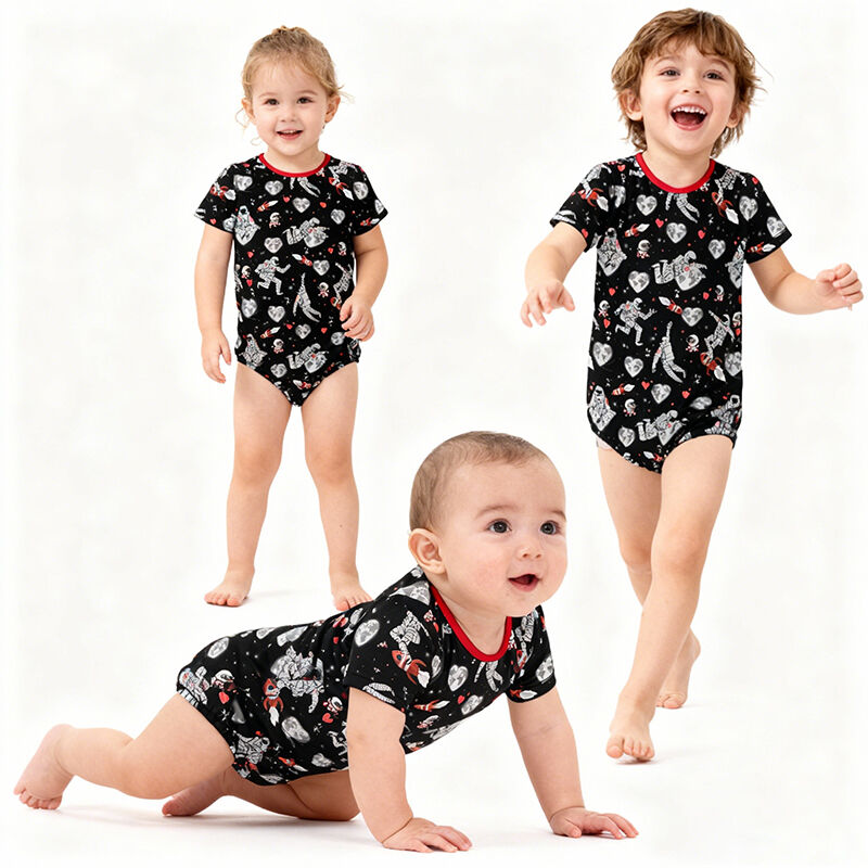 Bebek Üniseks Bambu Tek Parça Bodysuit – Erkek ve Kız Bebekler İçin Kısa Kol Romper