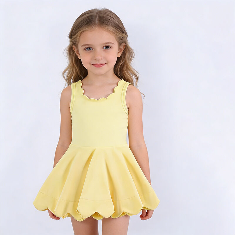 Yeni Gelen Çocuklar İçin Atletik Butik Giyim Seti, Yaz Kızlar Yoga Elbisesi