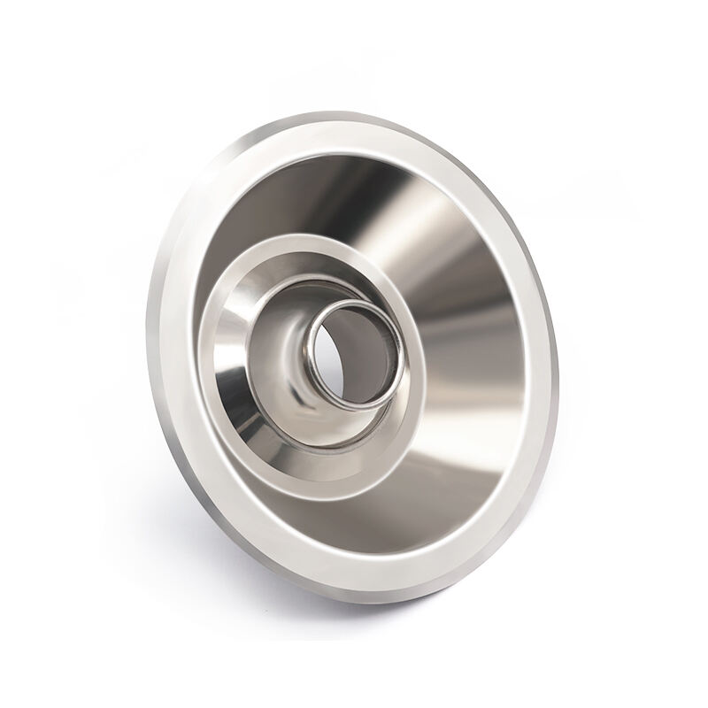 Customized stainless steel nozzles for air shower and dust removal with air outlet for metal stamping.