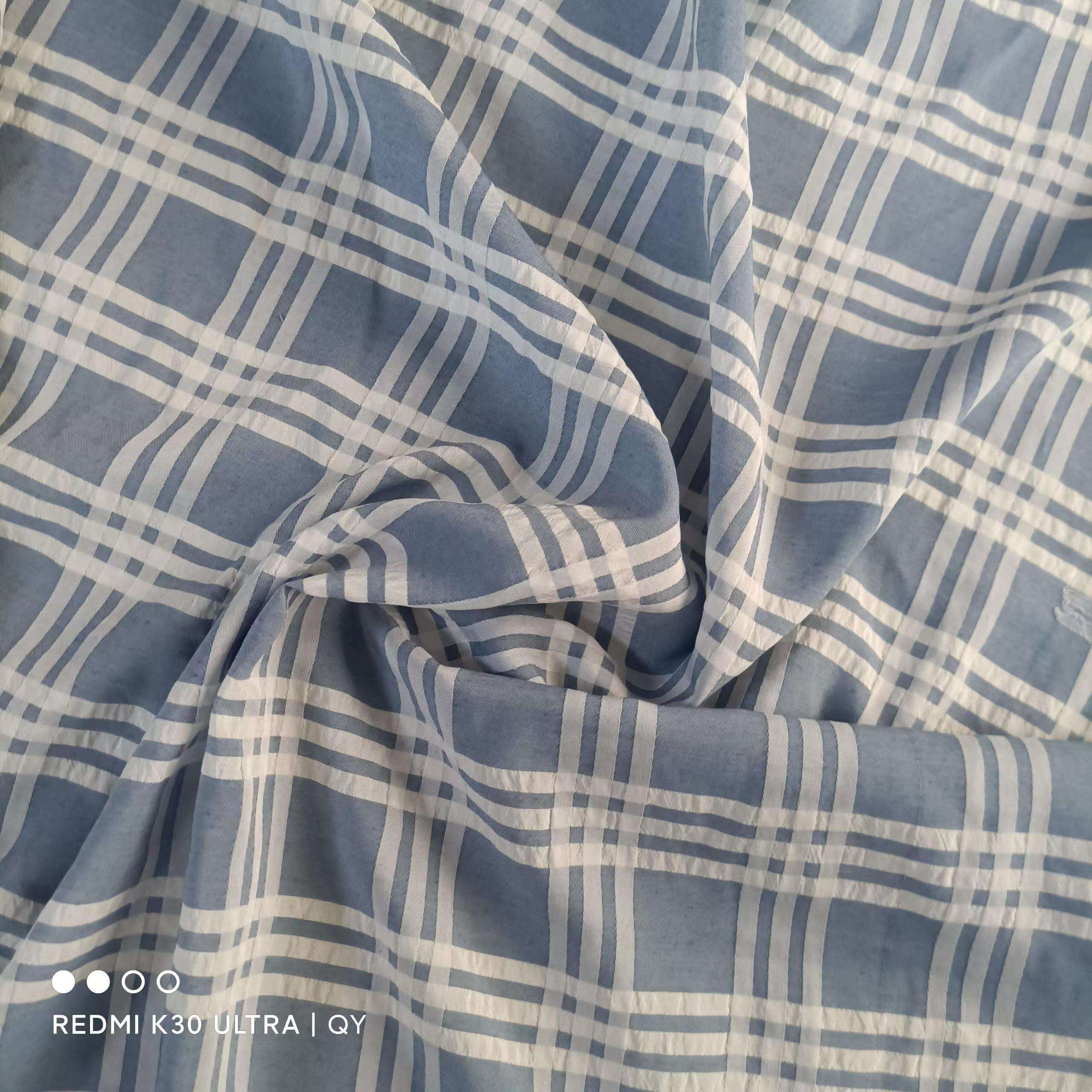 Free sample ready made polyester rayon TR yarn dyed check fabric for shirt R-241022-143