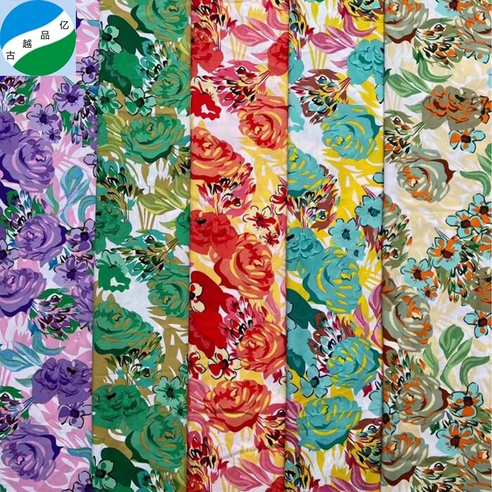 Gekürzter Frischbestell 100% Polyester Seide Organdy Druckstoff für Bekleidung G-112