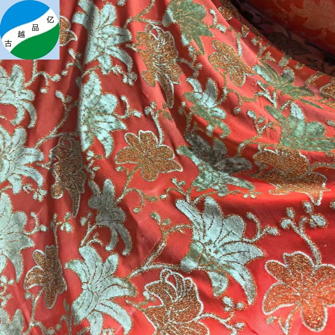 Hot selling polyester jacquard print fabric stock for garment M-241214-9