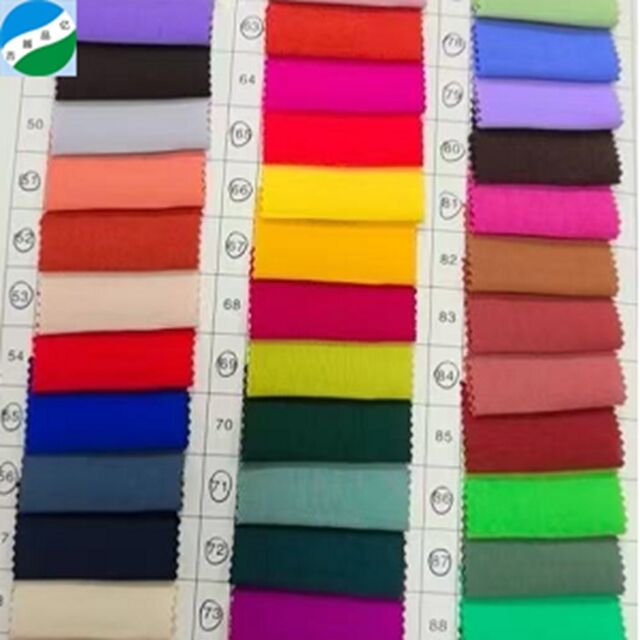 Hàng mới về giảm giá, hàng sẵn có, vải crepe polyester mờ hoàn toàn, nhuộm trơn R-251008-1