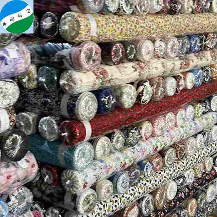 Hot selling woven rayon print fabric stock for garment