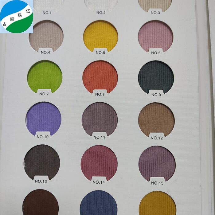 Ľahko sa predávajúci 2*2 polyester elasthan ribový farebný textil na šaty RS-250419-15