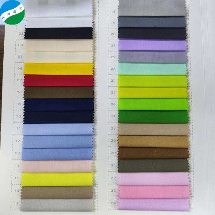 Horko prodávané materiály pro košile polyester-bavlněná poplinová barvená tkanina RS-250524-4