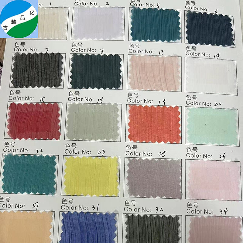 Good quality ready made 50D chiffon crepe plain dyed fabric R-241101-182