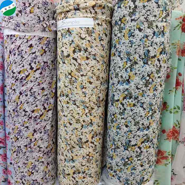 Hot selling polyester chiffon print fabric stock for garment M-241214-10