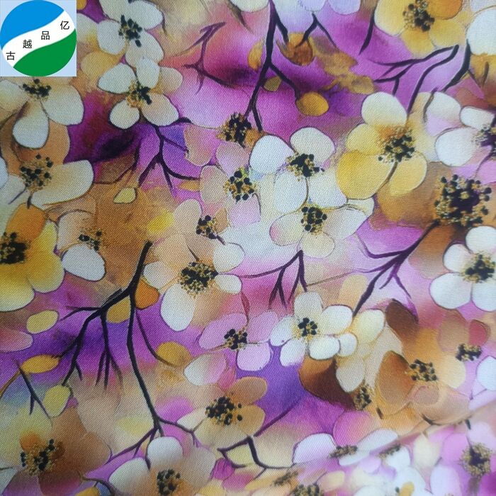 High quality  China textile 45S rayon digital print fabric for garment G-102