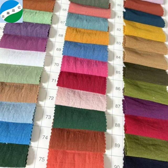 Vải polyeste 100% cey crepe hàng sẵn giảm giá dùng cho may mặc, nhuộm trơn R-251008-2