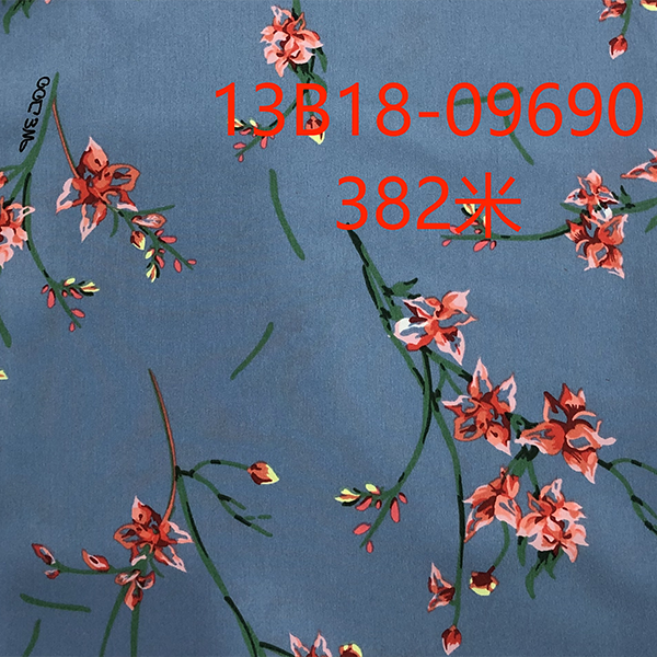 Good quality polyester ready made chiffon crepe print fabric R-241014-92