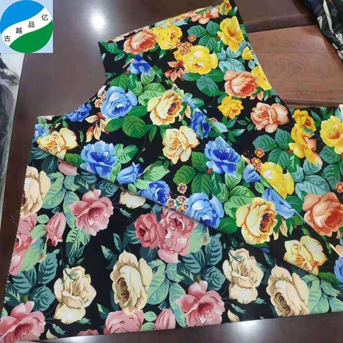 Hot selling discounted ready goods made polyester faille print fabric R-241219-3