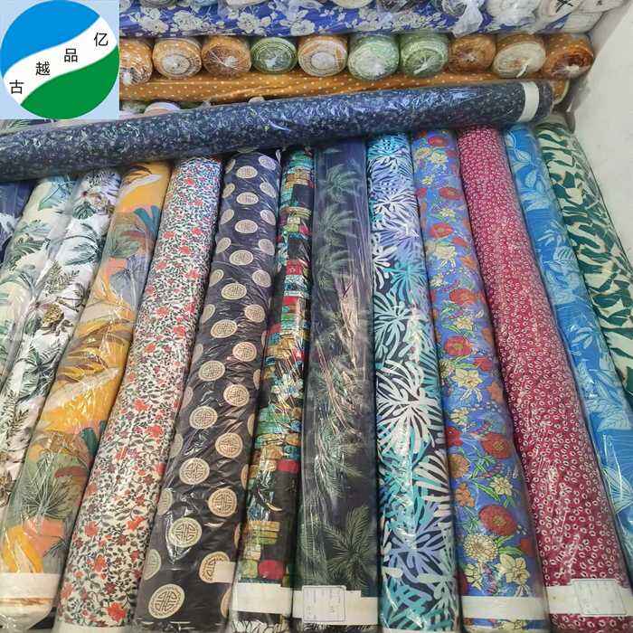 Wholesale hot selling rayon print fabric stock lot for garment M-241226-2