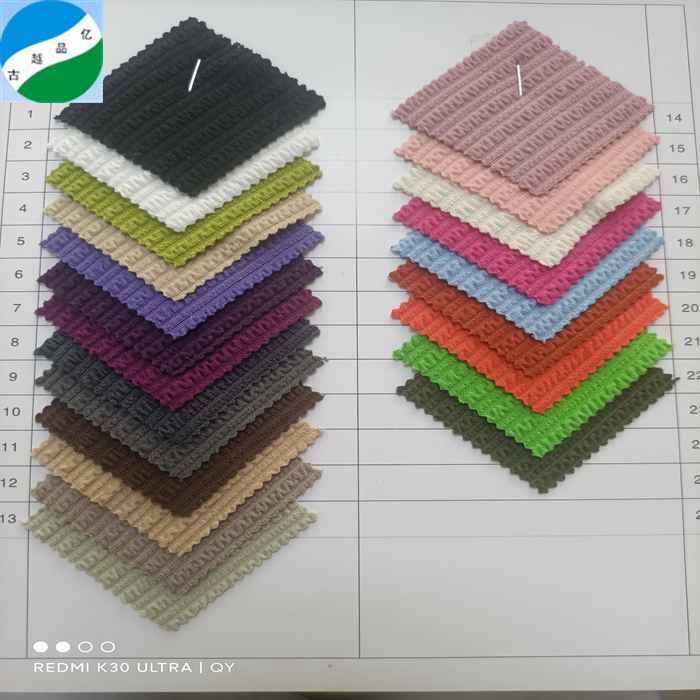 Well sales lady dress material polyester knitting jacquard fabric RS-250805-6