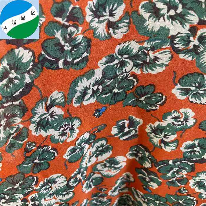 High quality woven 50D moss crepe print stock fabric for garment M-241225-7