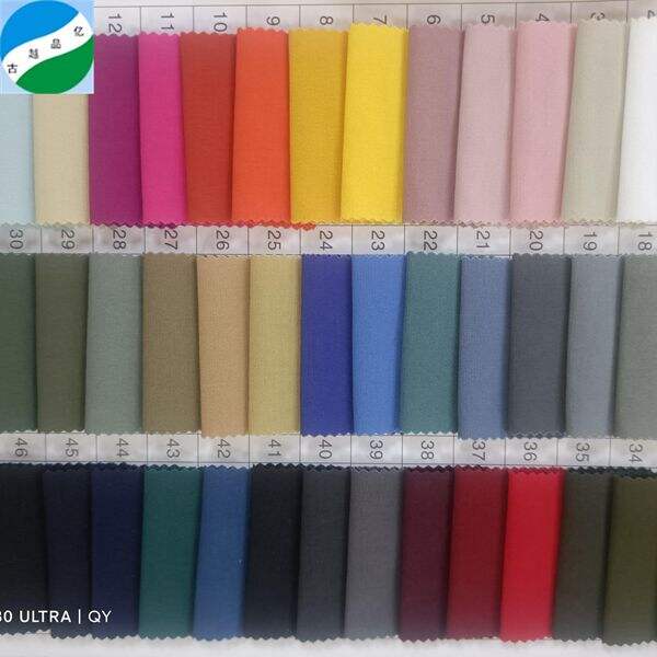 Boas ventas de tecido de poliéster 100% teñido imitando nailon para confección RS-250507-10