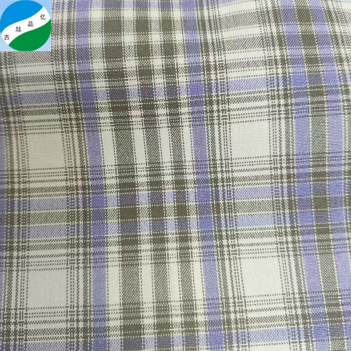 Chinese textile ready made polyester spandex yarn dyed check fabric for garment R-250103-5