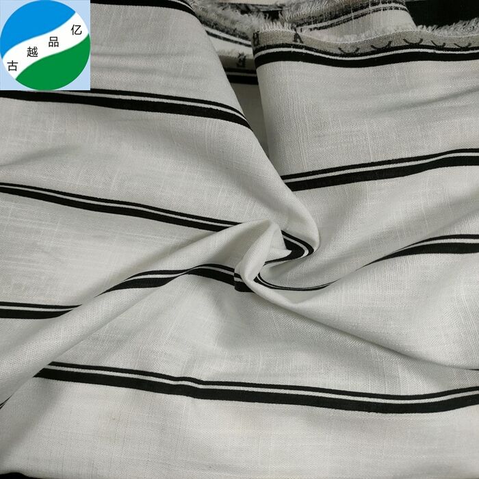 China textile discounted ready goods linen rayon fabric R-250110-3