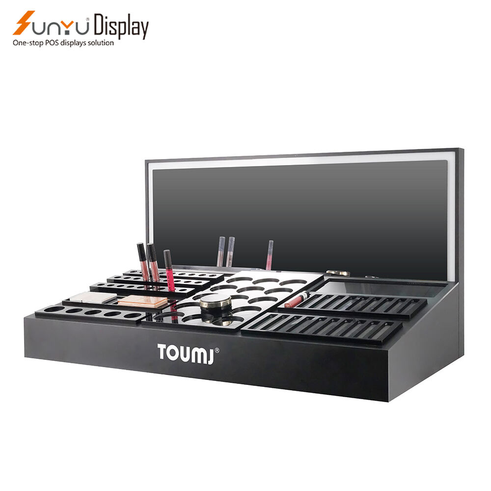 Luxury High Quality Acrylic Make up Display Stand With Mirror