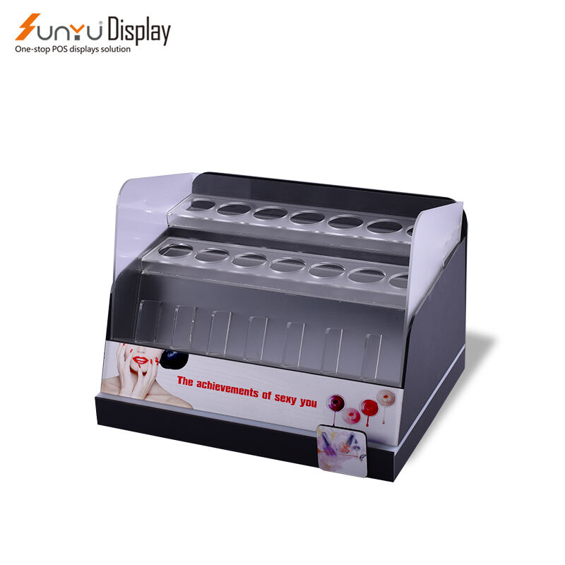 High Quality Custom Acrylic Nail Polish Display Stand with Base