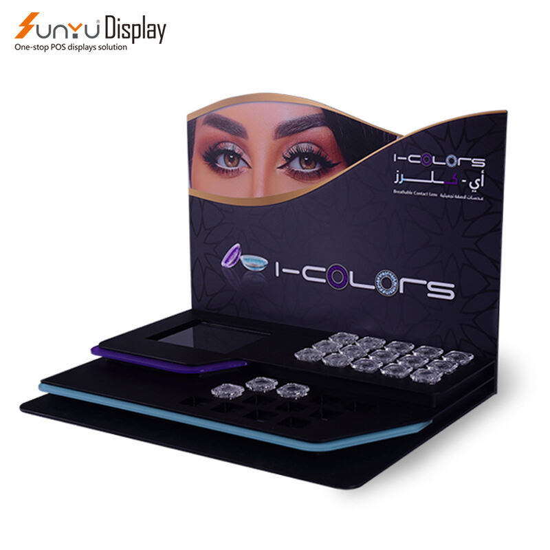 2 Tiers Custom Acrylic Contact Lens Display Stand