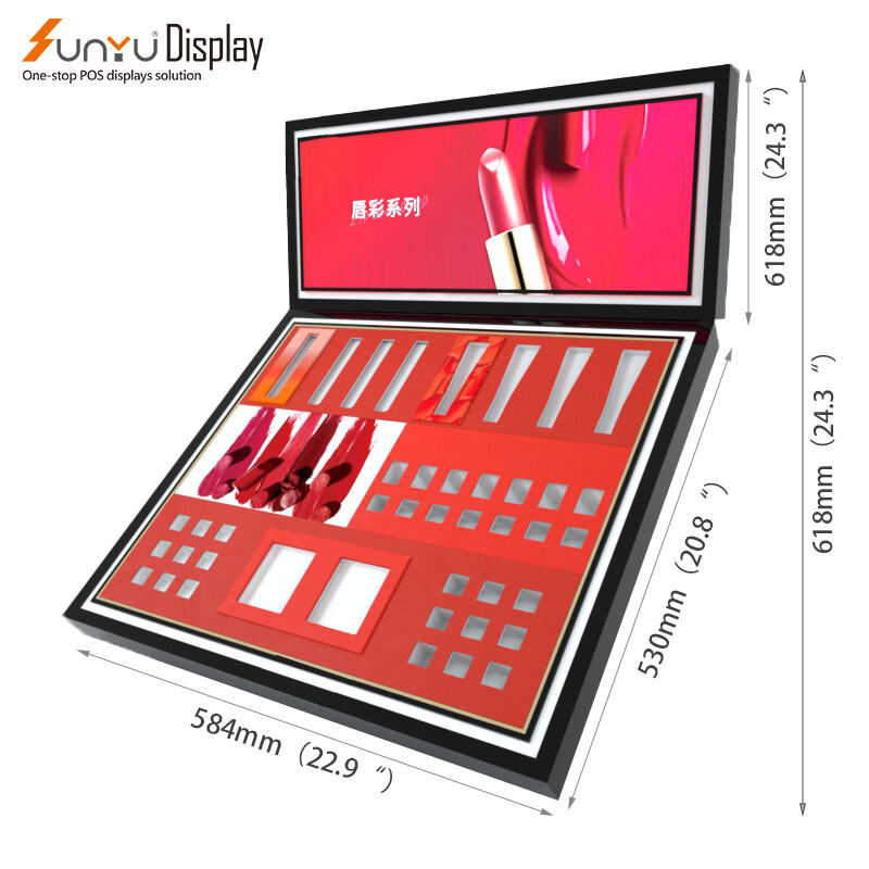 Hot Sale Luxury Acrylic Lipstick Display Stand With Led Light