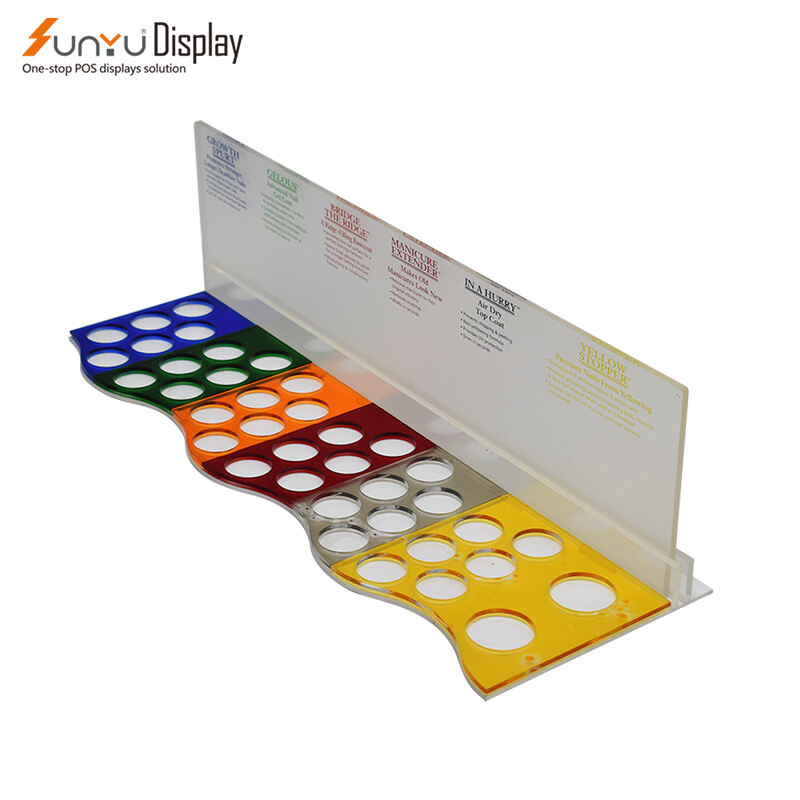 Semi-Transparent colorful Acrylic Cosmetic Display Stand