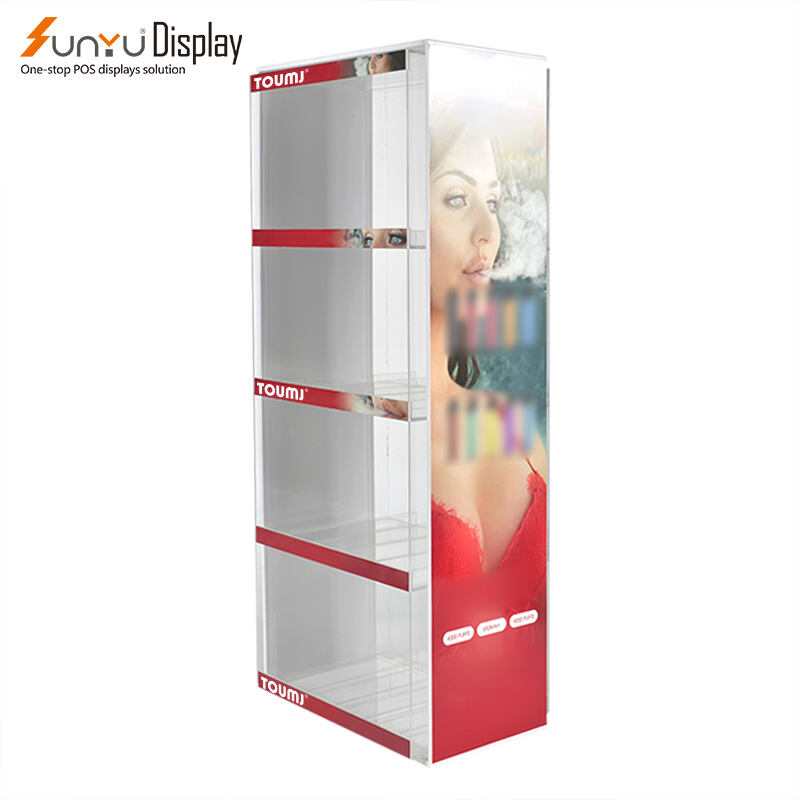 4 Layers Acrylic Tobacco Display Stand