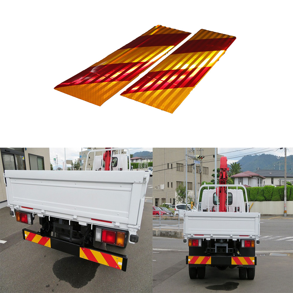 135MMX565MM Heavy Truck Vehicle Rear Safety Warning Chevron Adhesive Reflective Sticker