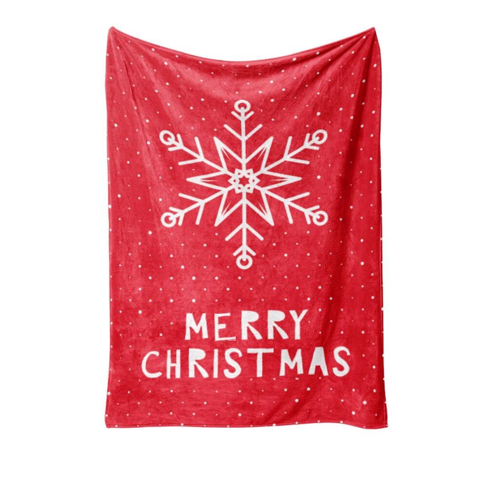 Christmas print flannel blanket