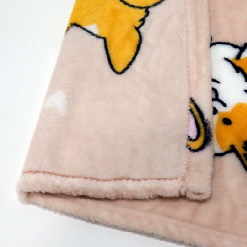 تصنيع بطانية الفانيلا الطباعة كورجي الوردي