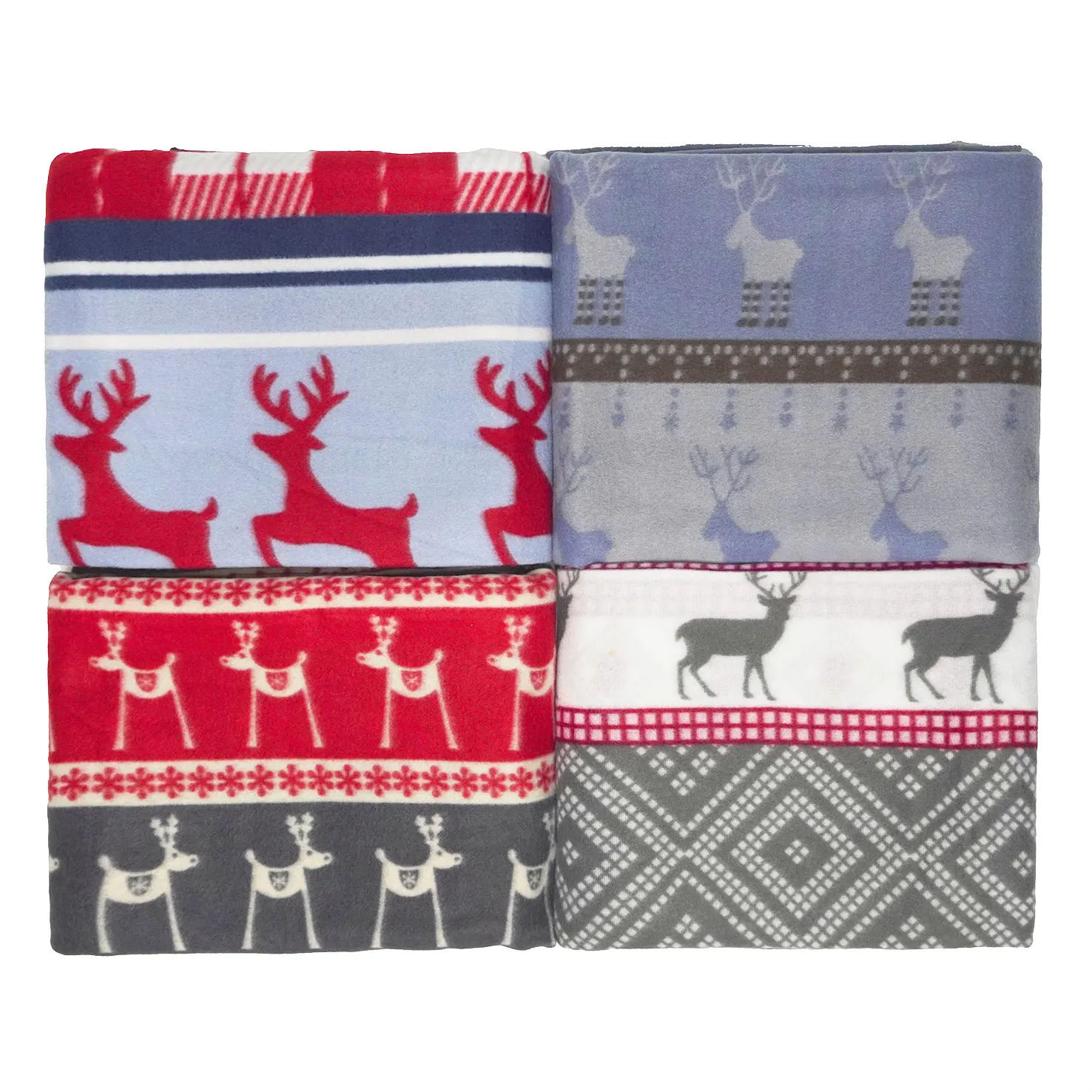 Christmas Reindeers Printed Polar Fleece Fabric