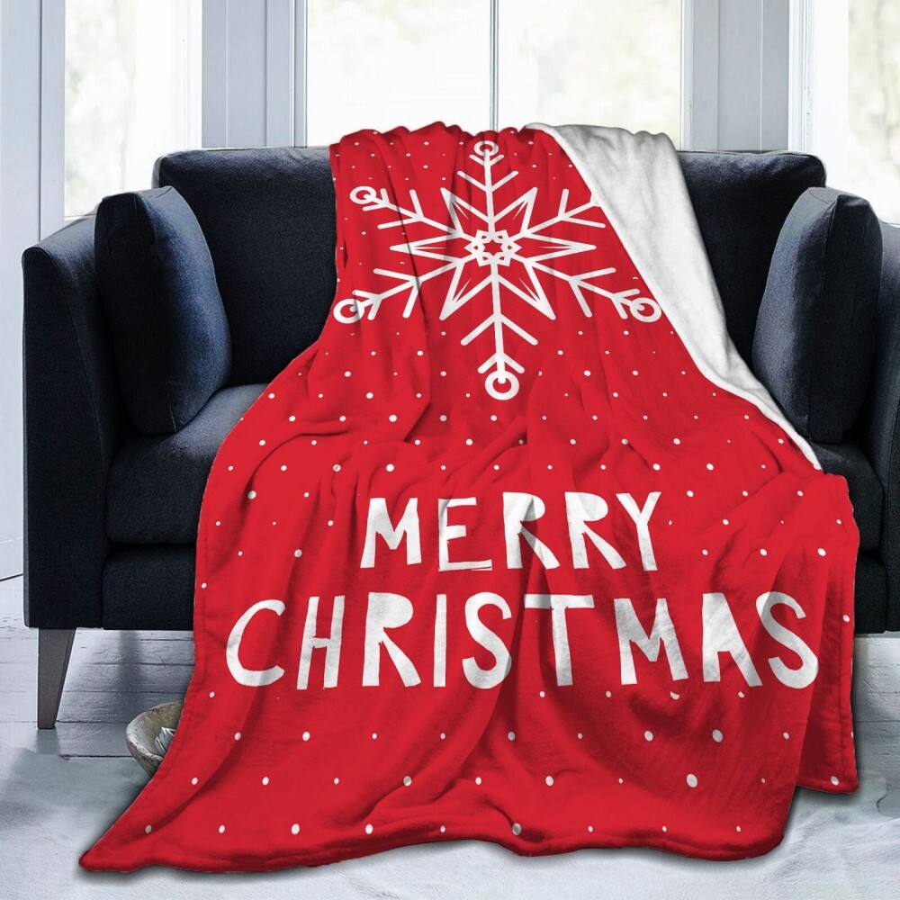Christmas print flannel blanket