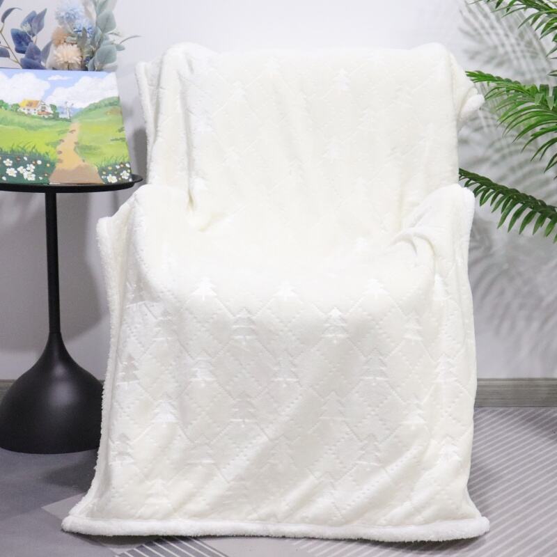 Christmas Elements Embossing Double Layer Blanket supplier