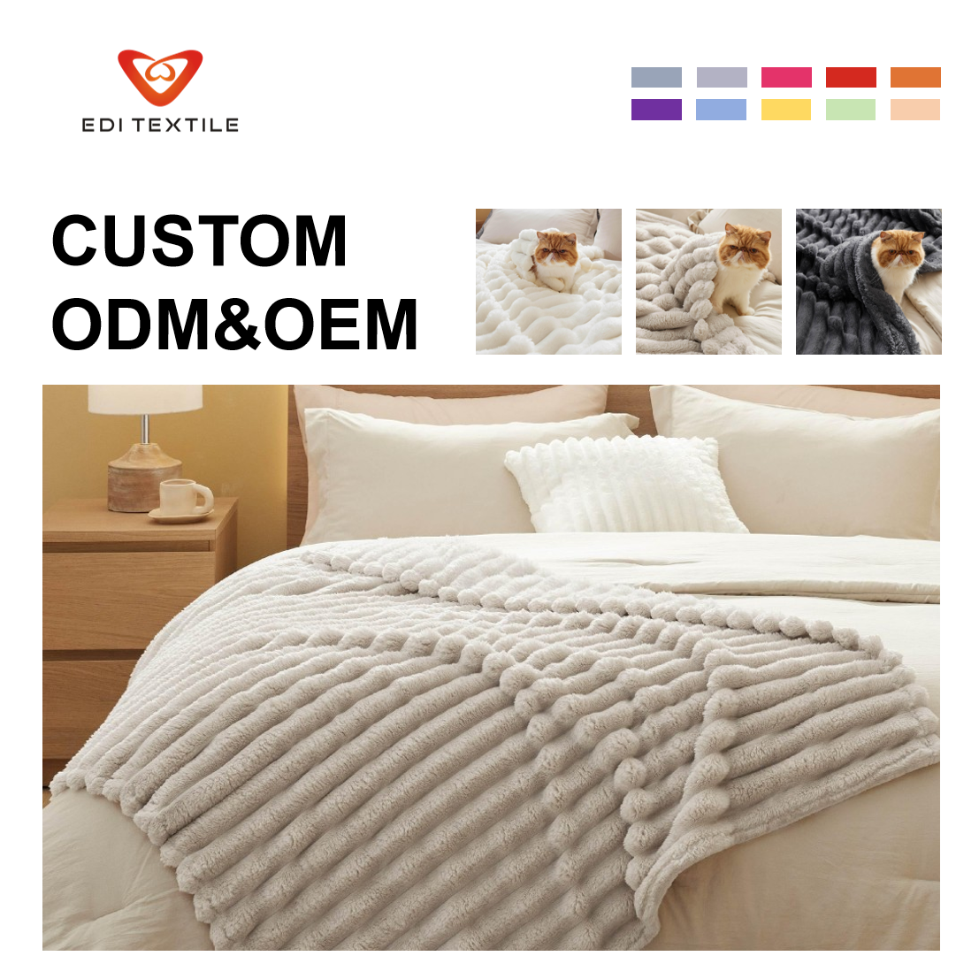 Csíkos jacquard-fleece takaró nagykereskedelmi egyedi gyártású poliészter flanel takaró, OEM és ODM szolgáltatás