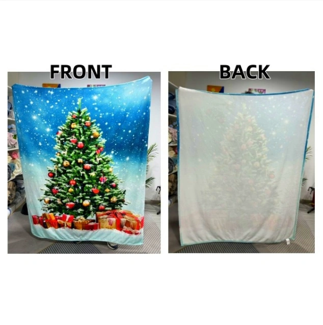Promotion OEM Custom Digital Printing With Logo 100% Recycled Polyester Warm Super Soft Fleece Throw Blanket Manta For Winter