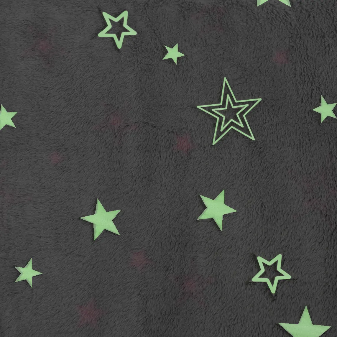 Stars Pattern Glow in the Dark Flannel Fleece Fabric factory