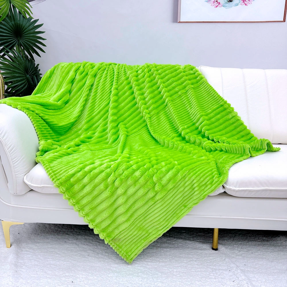 Hem Edge or Piping Edge Print Flannel Fleece Chinese Soft Bed Blankets Soft Flannel Eco-Friendly Solid 100% Polyester Blanket