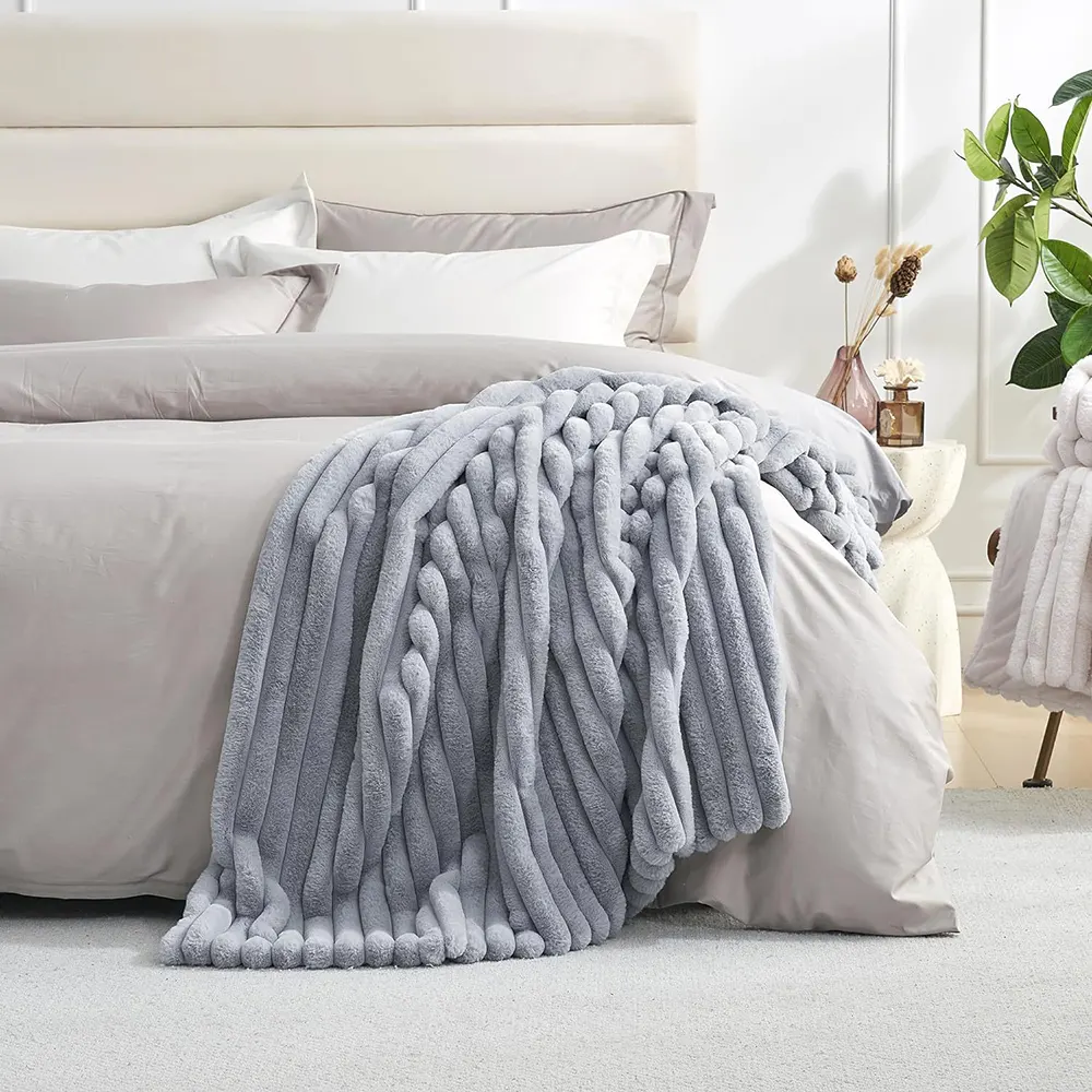 dyed strip flannel blanket