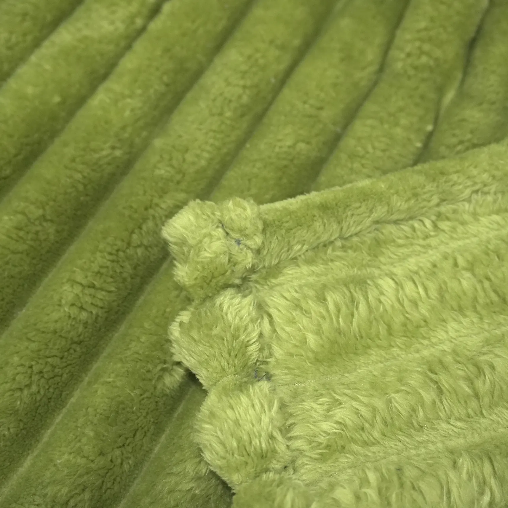 Green Stripes Jacquard Flannel Blanket manufacture