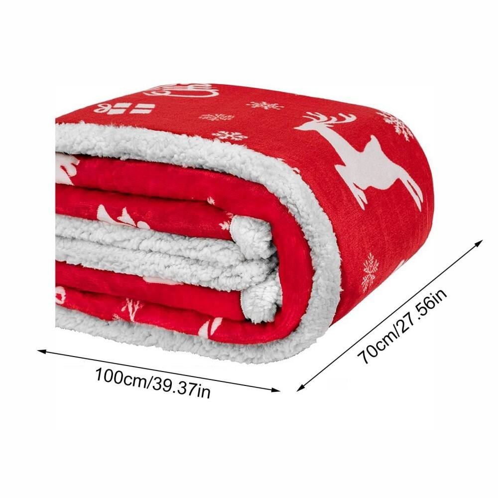 Christmas print flannel blanket
