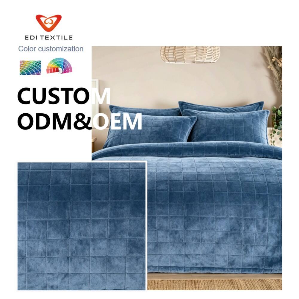 Manta de Flanela Jacquard em Grade Lisa na Cor Azul-Marinho, Manta Aconchegante Ultra Macia de Fleece para Sofá, Cama ou Sala de Estar, Ideal para Uso Doméstico no Quarto ou em Qualquer Época do Ano