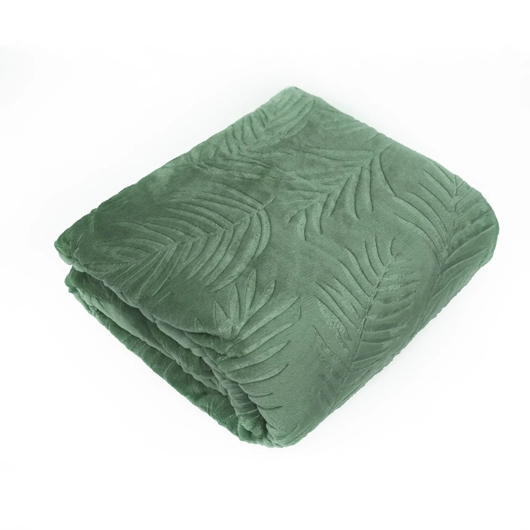 Embossed Pine Needles Pattern Flannel Blanket manufacture