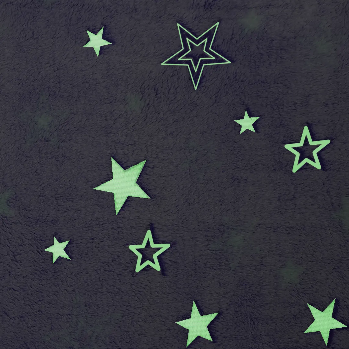 Stars Pattern Glow in the Dark Flannel Fleece Fabric manufacture