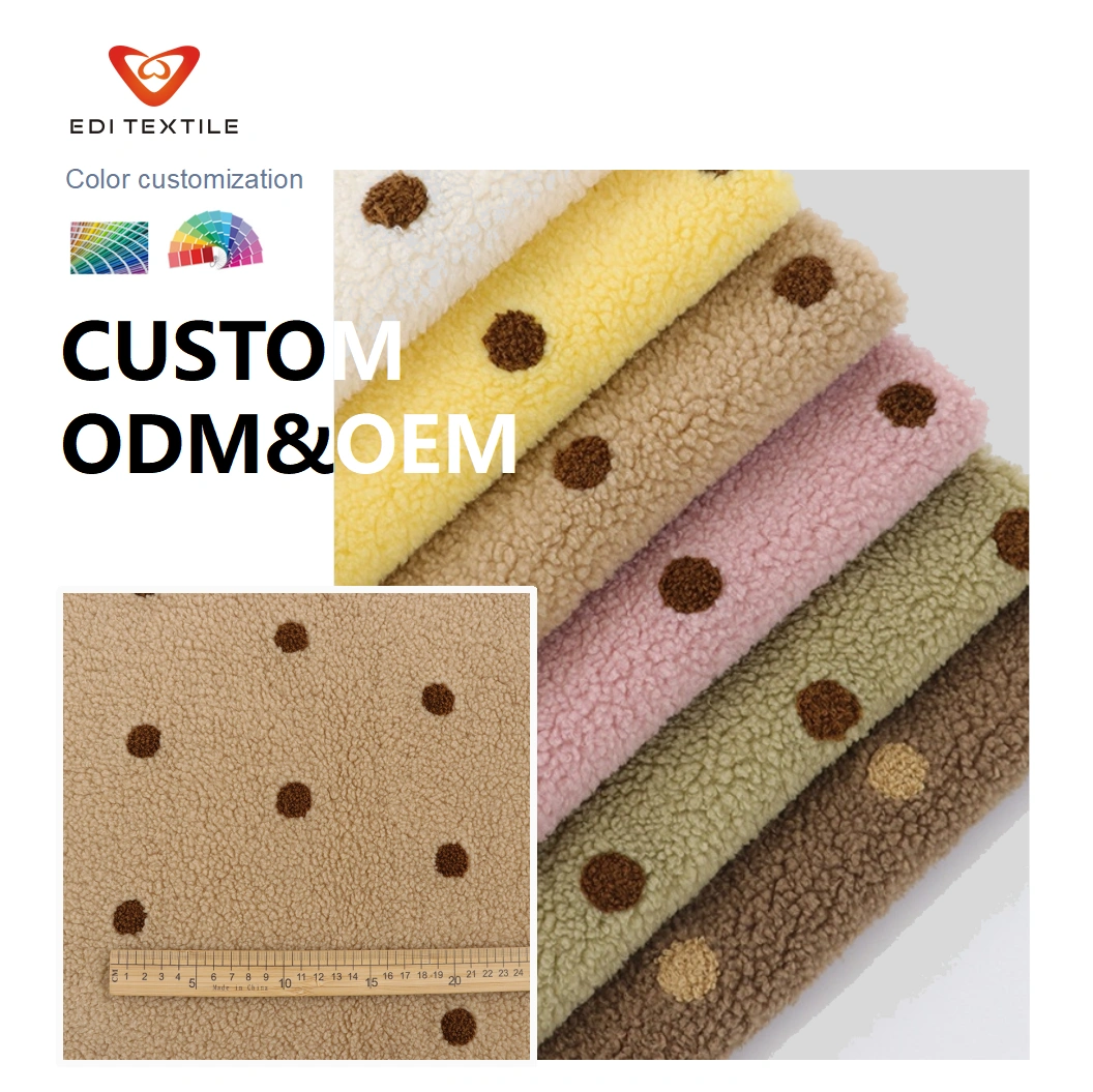 OEM Grossist Klader Populære Produkter Hjemmet Tekstil Tøj Dyredekke Udskrivning Falsk Pels Plush Bondet Sherpa Strikket Fleece Stof