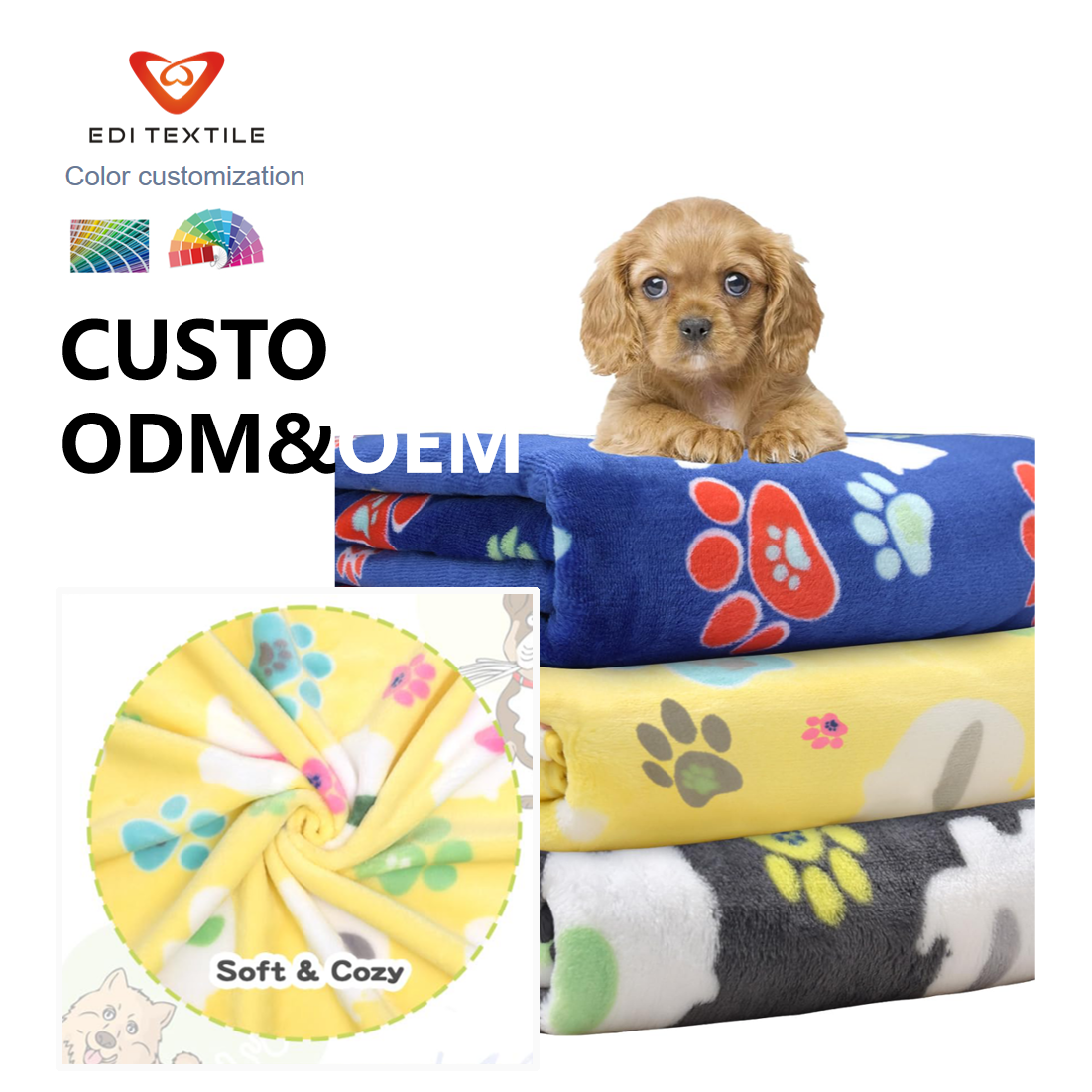Přenosná flanelová deka pro domácí mazlíčky, lehká fleecová deka pro psy a kočky, praná povlaková deka pro cestování, auto a kempování